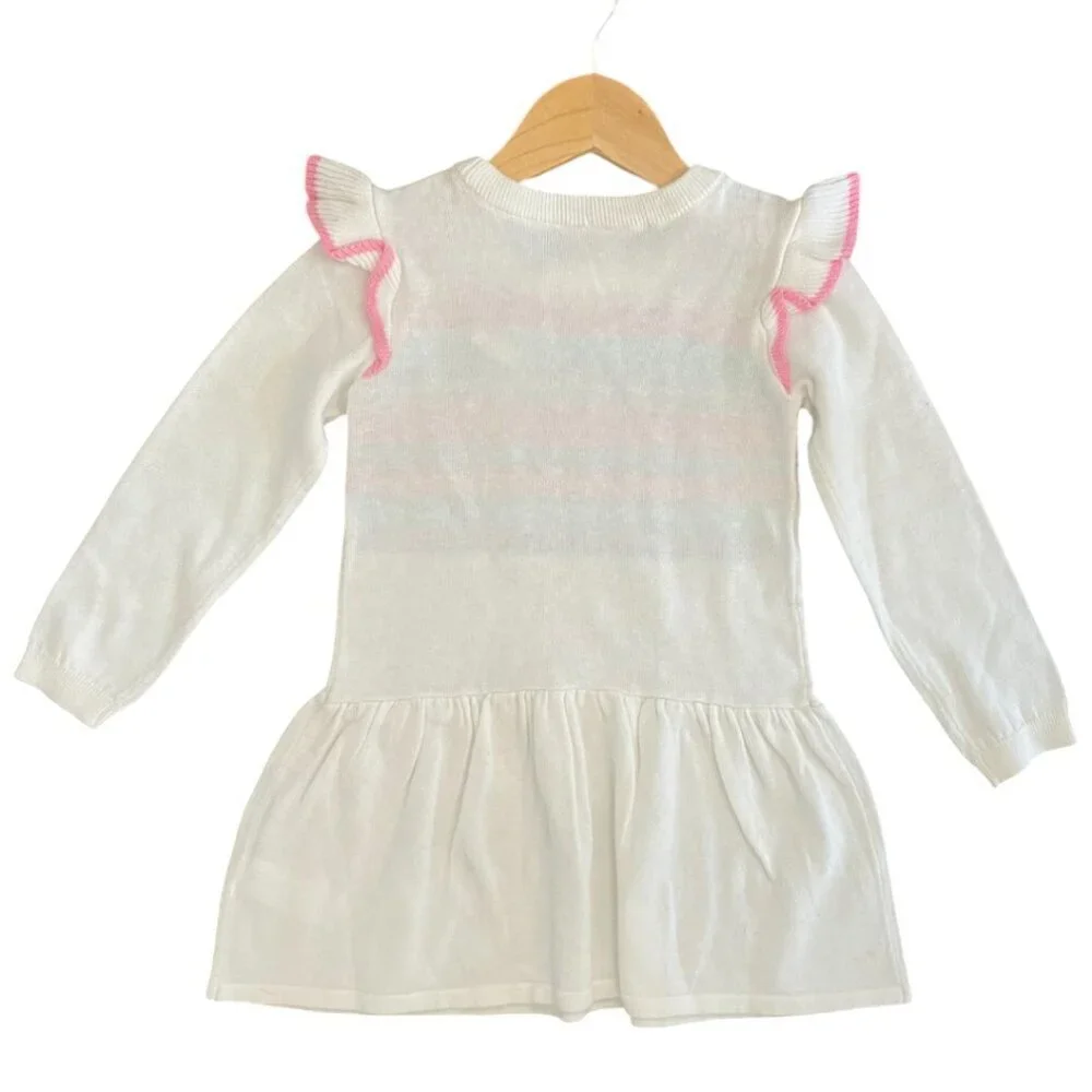 Children's Place Floral Spring Peplum Sweater Dress 3T - Picture 3 of 3